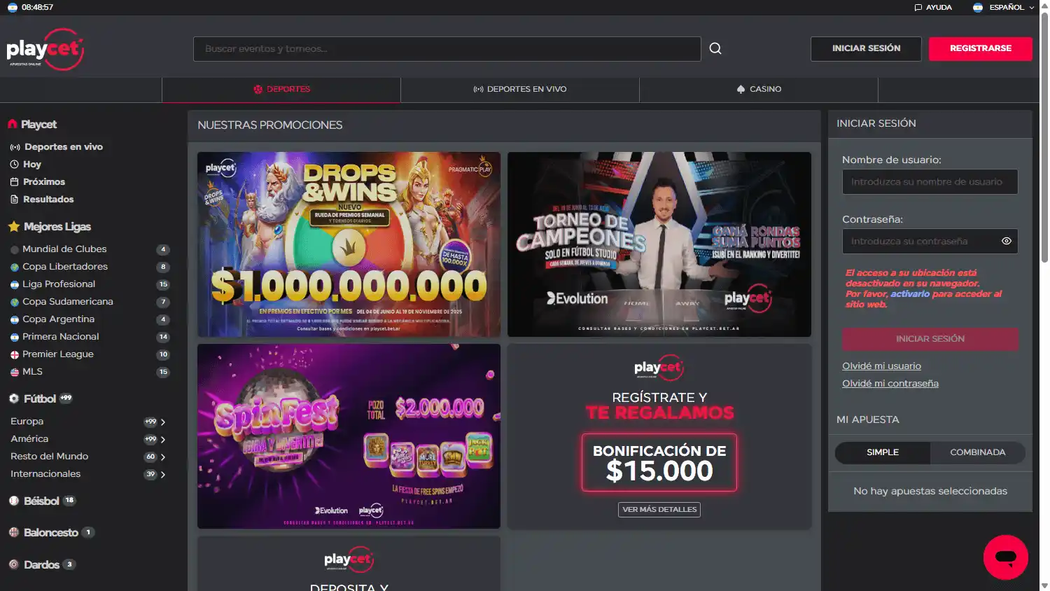 Playcet Casino screenshot 3