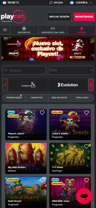 Playcet Casino screenshot 5