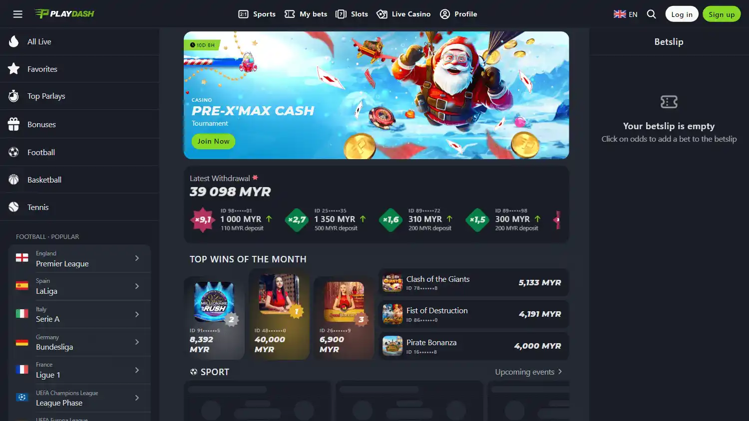PLAYDASH Casino MY screenshot 1