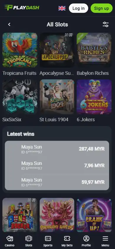 PLAYDASH Casino MY screenshot 4