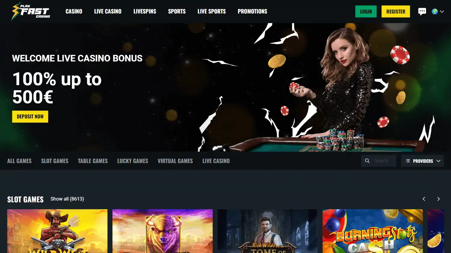 PlayFast Casino screenshot 1