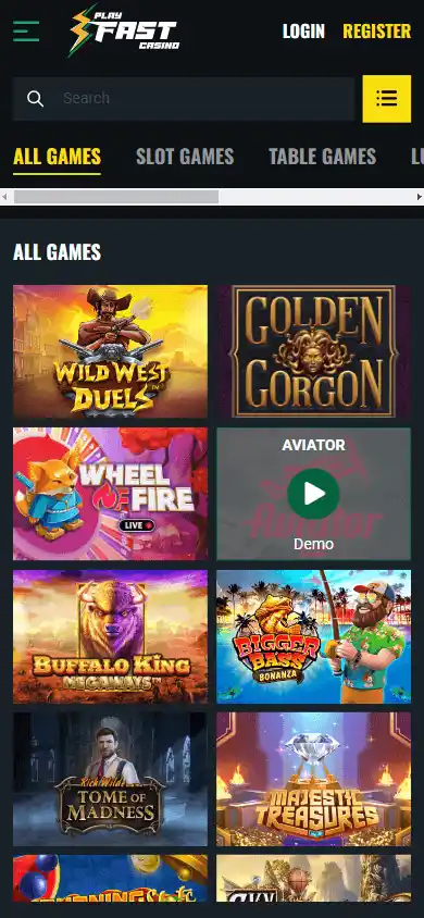 PlayFast Casino screenshot 5