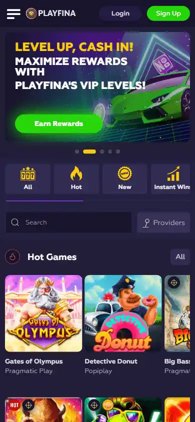 Playfina Casino screenshot 4