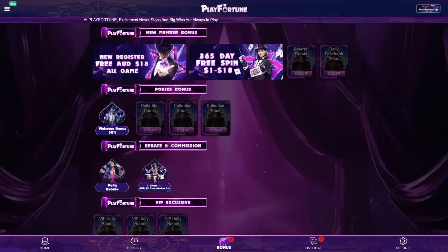 PlayFortune Casino screenshot 2