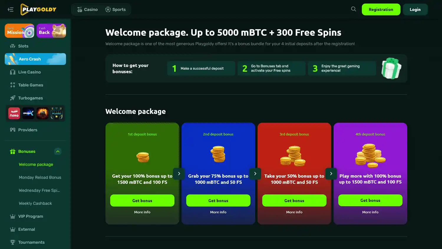 PlayGoldy Casino screenshot 2