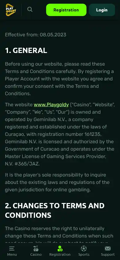 PlayGoldy Casino screenshot 4