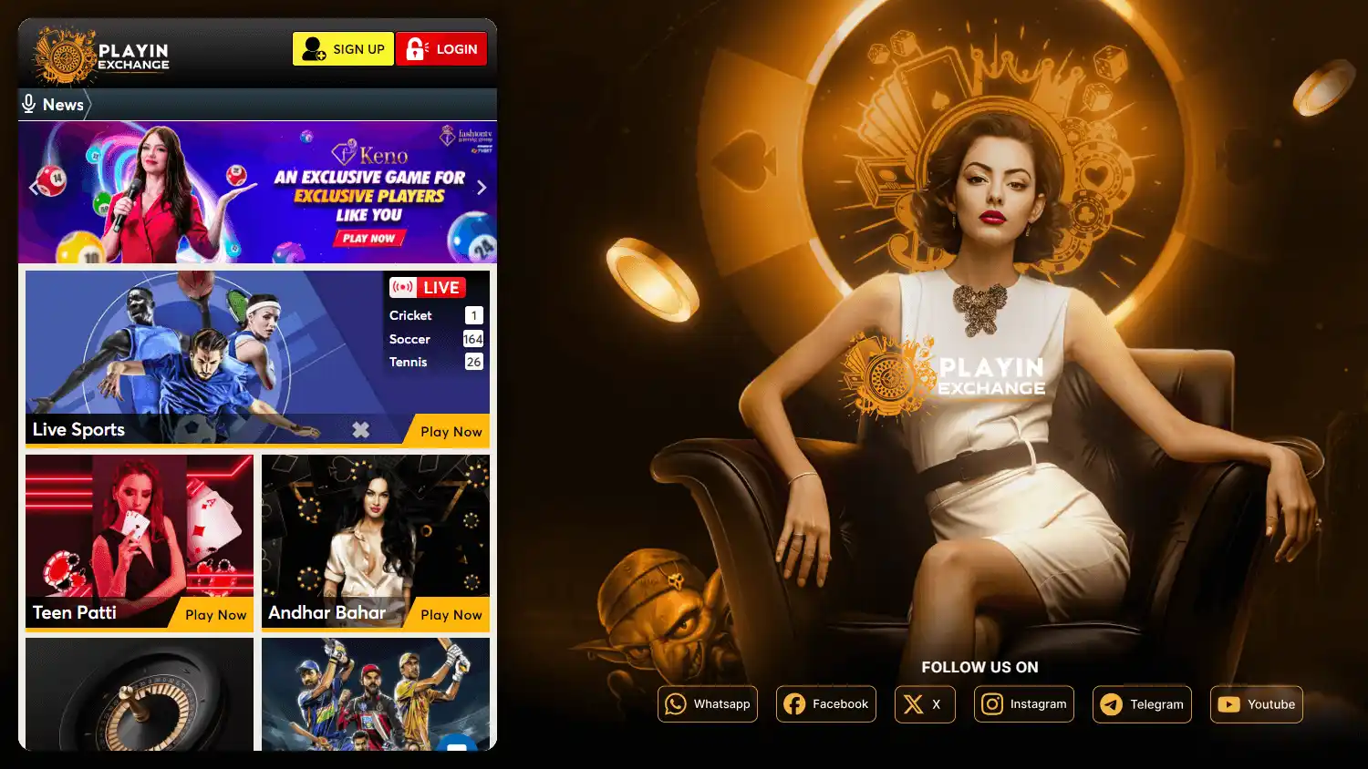 PlayInExchange Casino screenshot 1