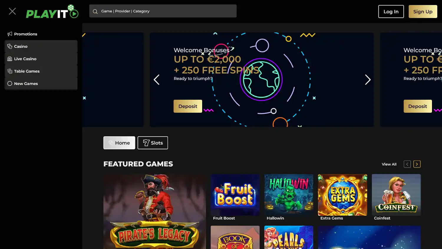 PlayIt8 Casino screenshot 1