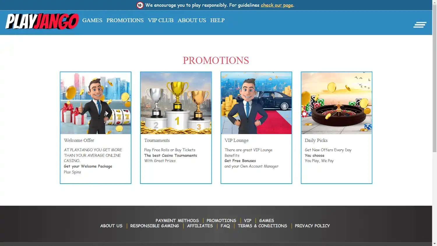PlayJango Casino UK screenshot 3