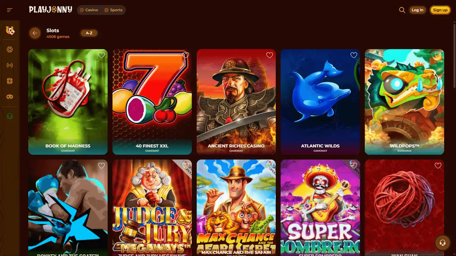 PlayJonny Casino screenshot 2