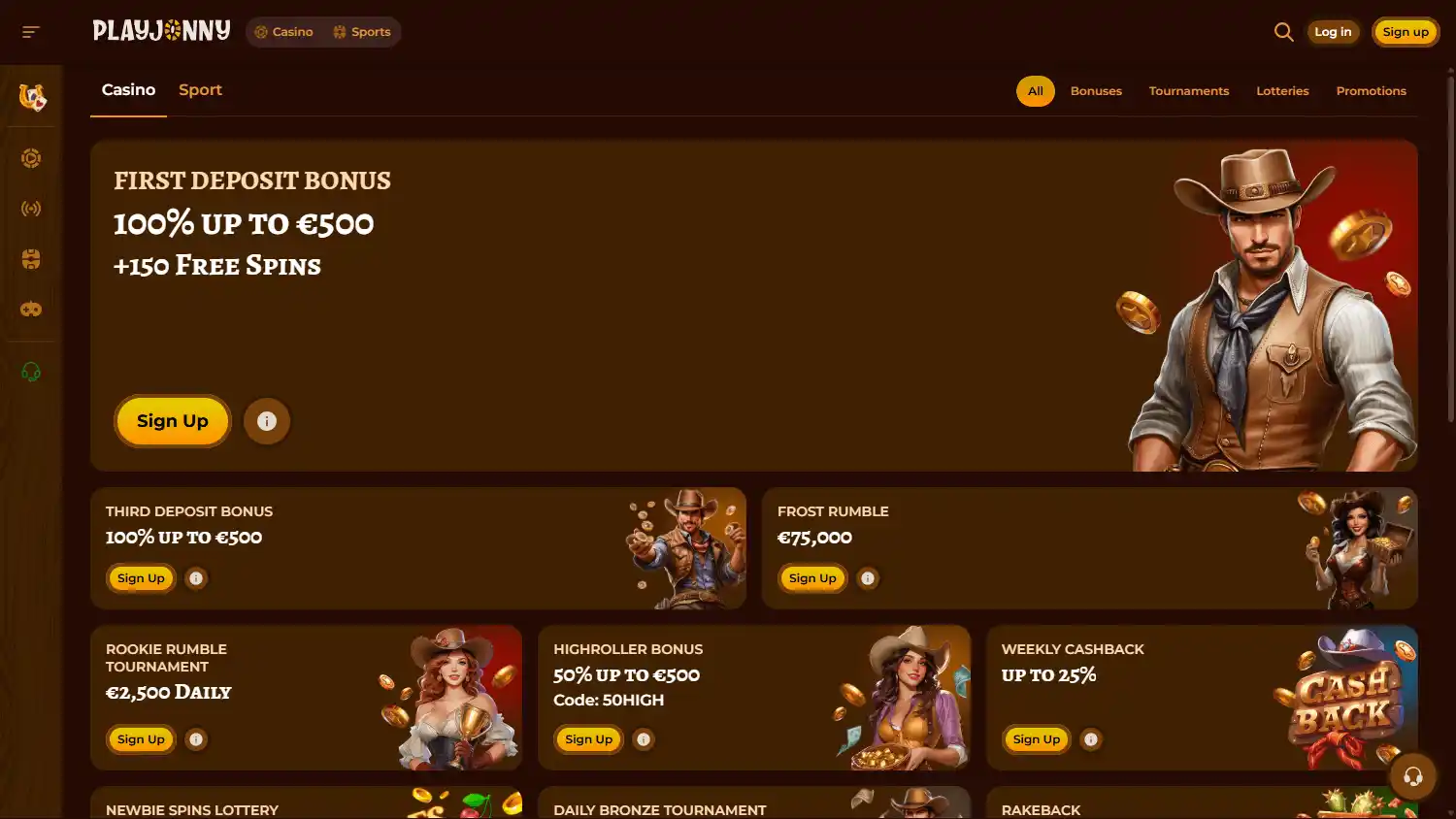 PlayJonny Casino screenshot 3