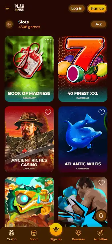 PlayJonny Casino screenshot 5