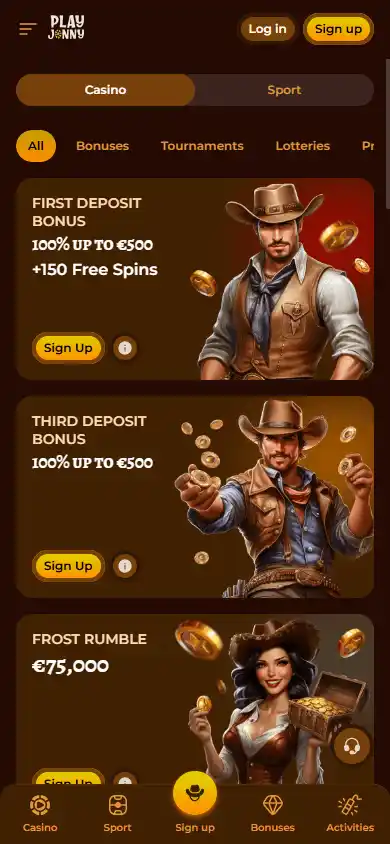 PlayJonny Casino screenshot 6