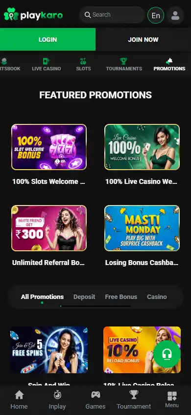 PlayKaro Casino screenshot 6