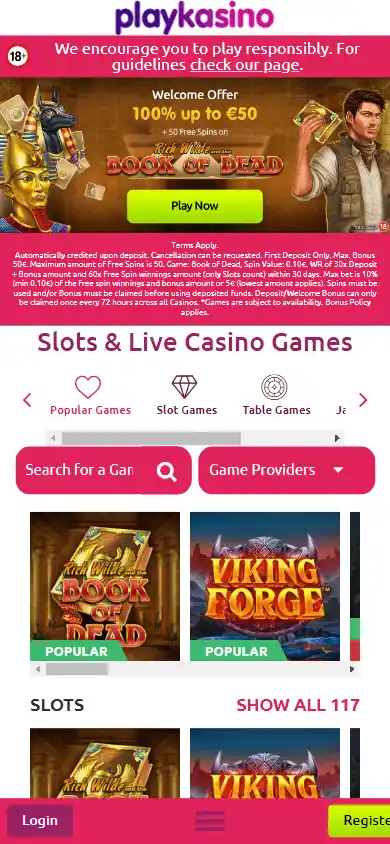PlayKasino Casino screenshot 4