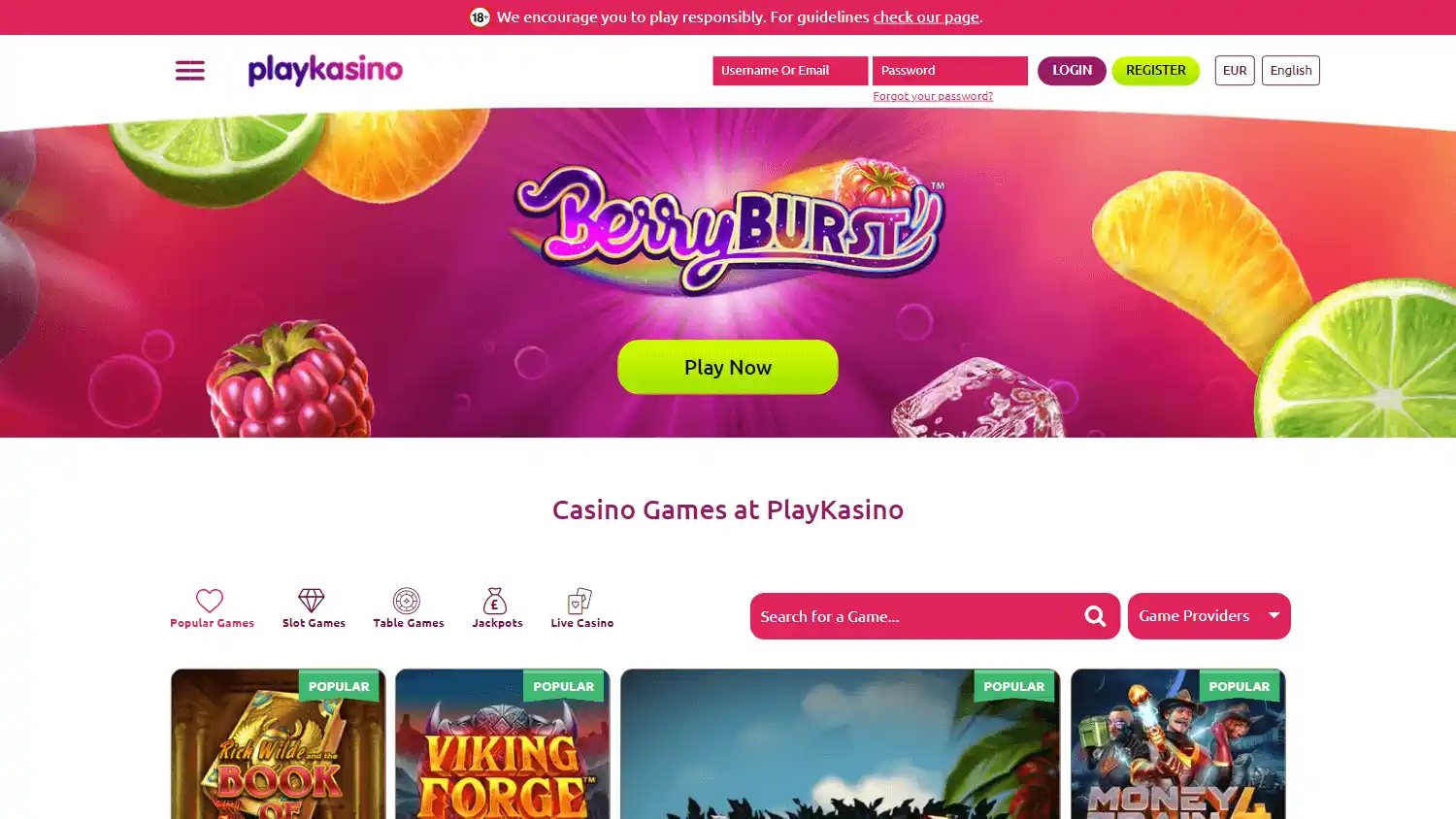 PlayKasino Casino screenshot 3
