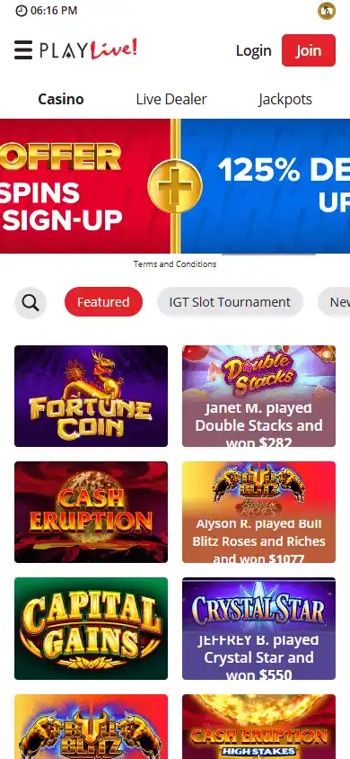 PlayLive! Casino screenshot 3