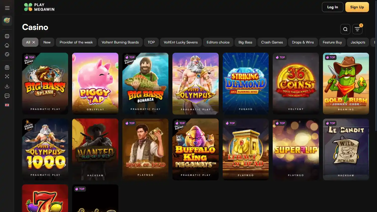 PlayMegaWin Casino screenshot 2