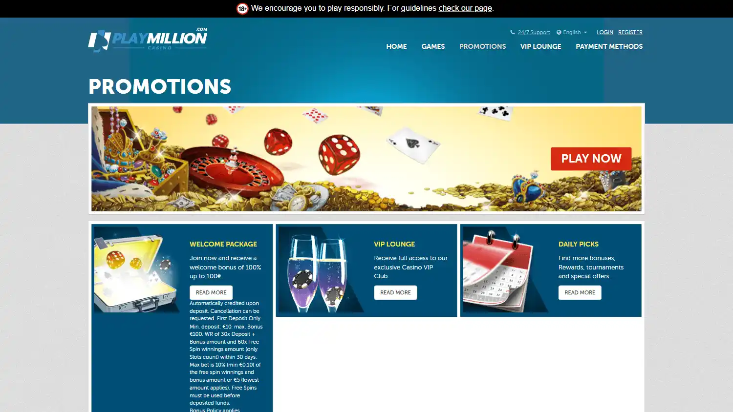 PlayMillion Casino UK screenshot 4
