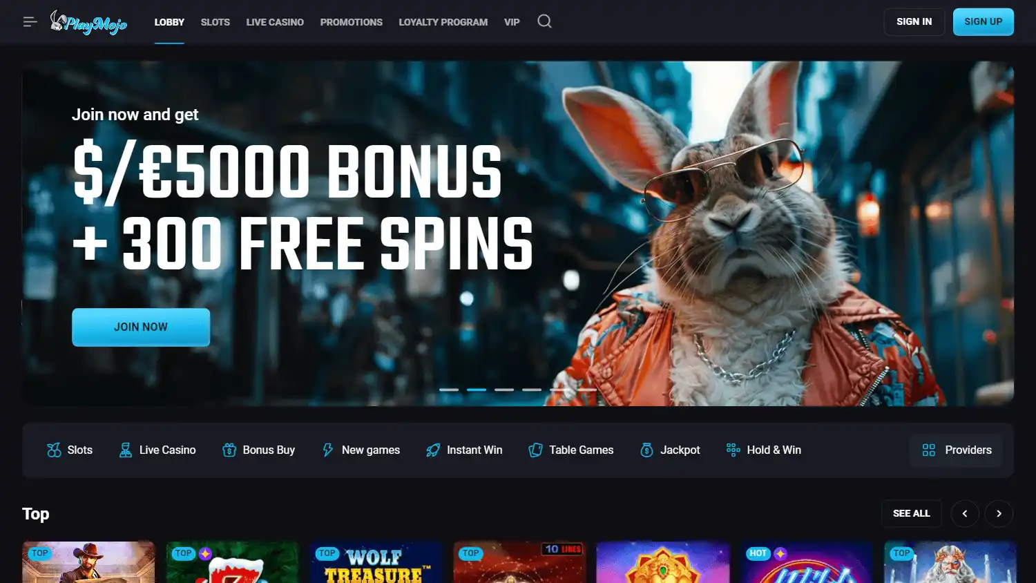 PlayMojo Casino screenshot 1