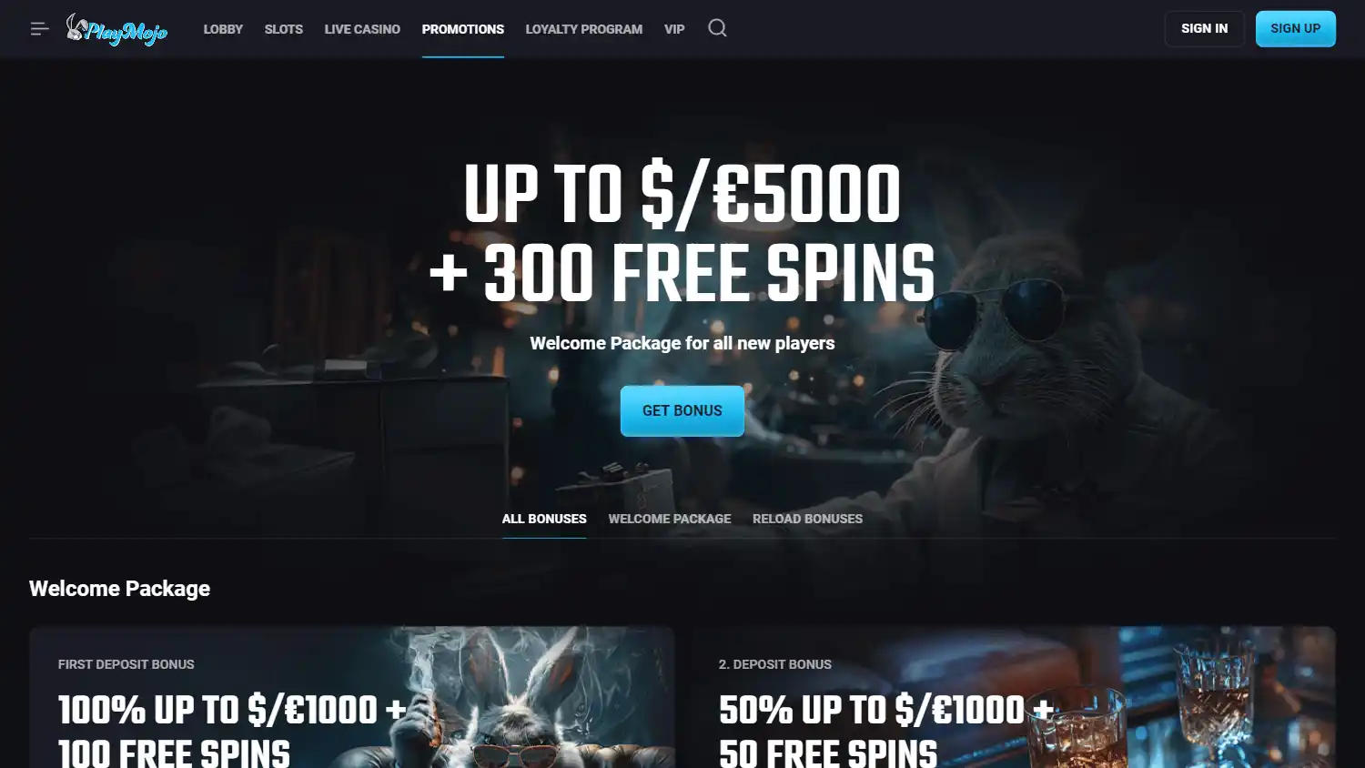 PlayMojo Casino screenshot 3