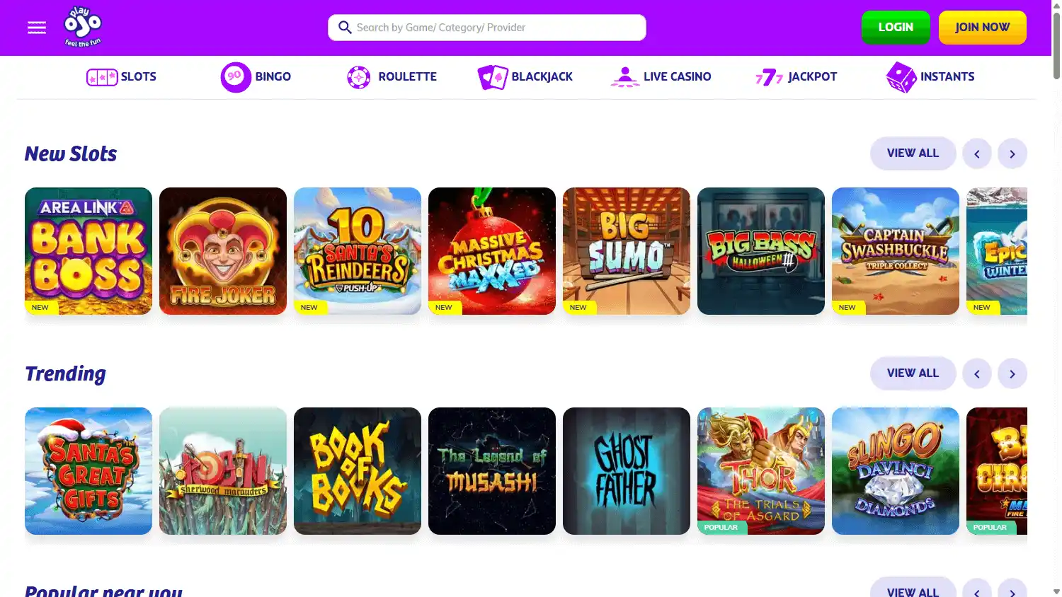 PlayOJO Casino DK screenshot 2