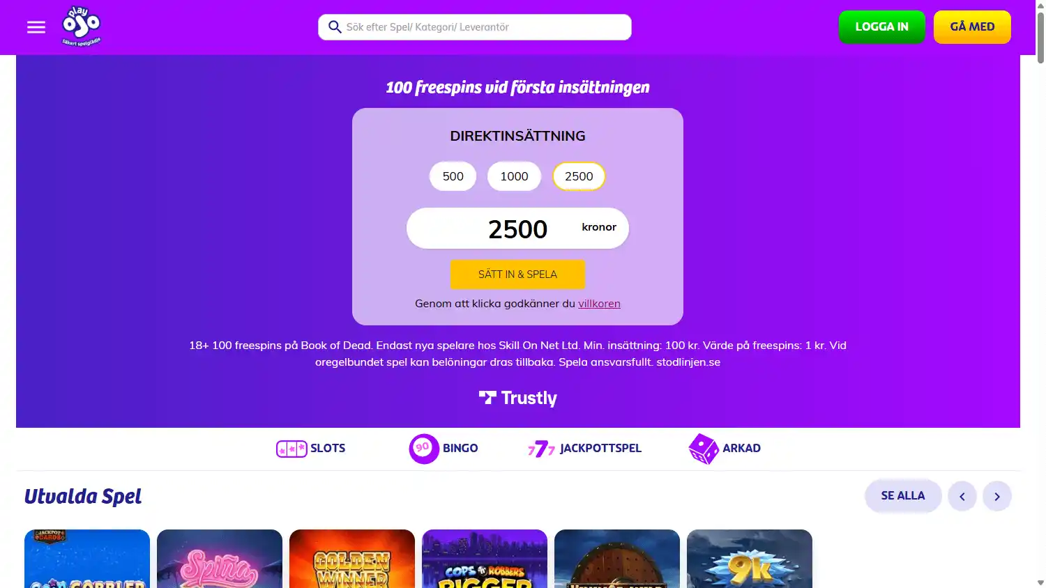 PlayOJO Casino SE screenshot 1