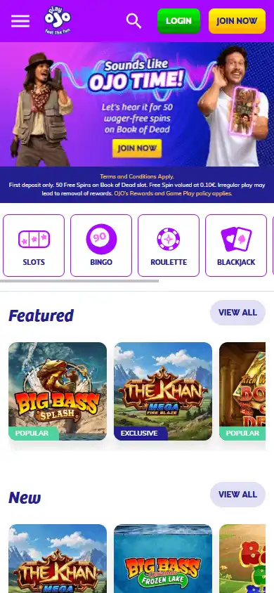 PlayOJO Casino SE screenshot 5