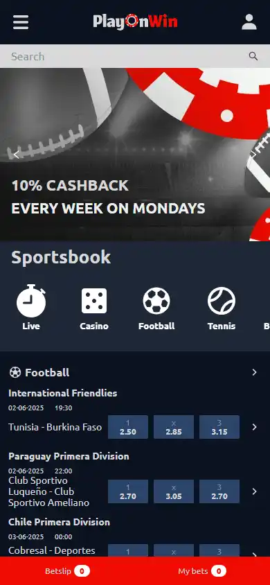 PlayOnWin Casino screenshot 4