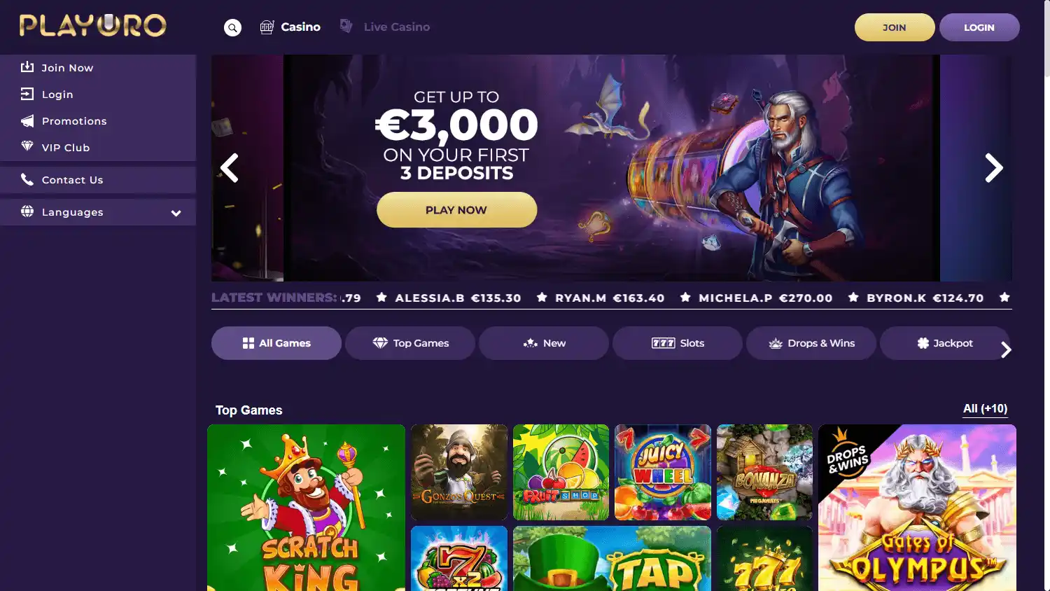 Playoro Casino screenshot 1