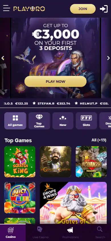 Playoro Casino screenshot 3