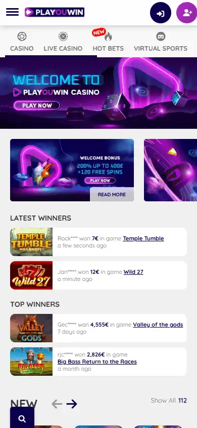 PlaYouWin Casino screenshot 3