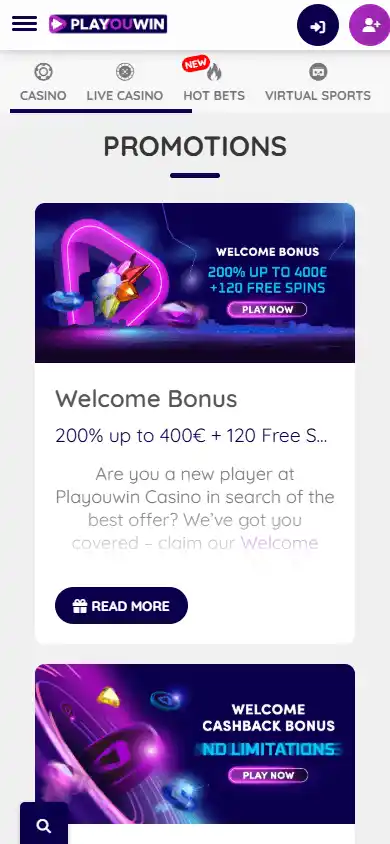 PlaYouWin Casino screenshot 5