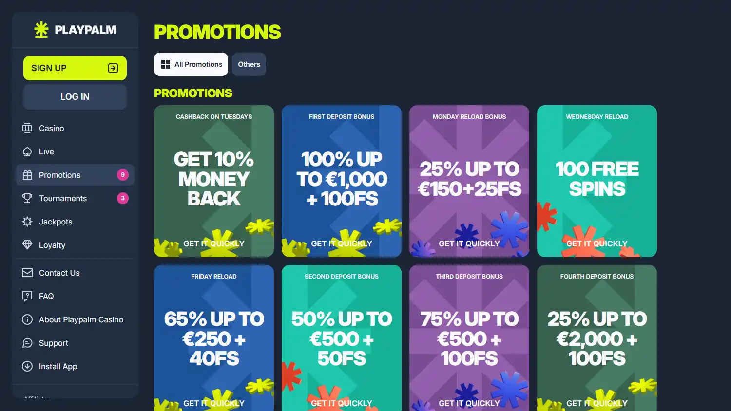 Playpalm Casino screenshot 3