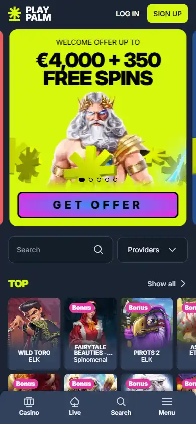 Playpalm Casino screenshot 4