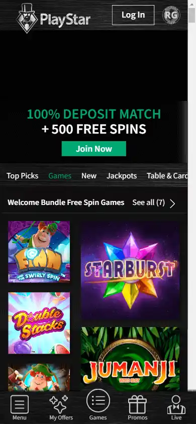 PlayStar Casino screenshot 4