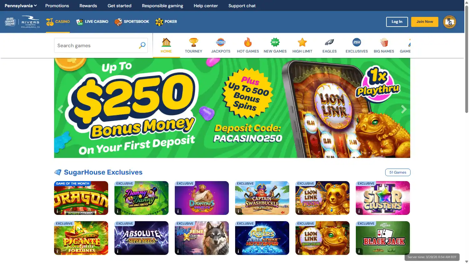 PlaySugarHouse Casino screenshot 2