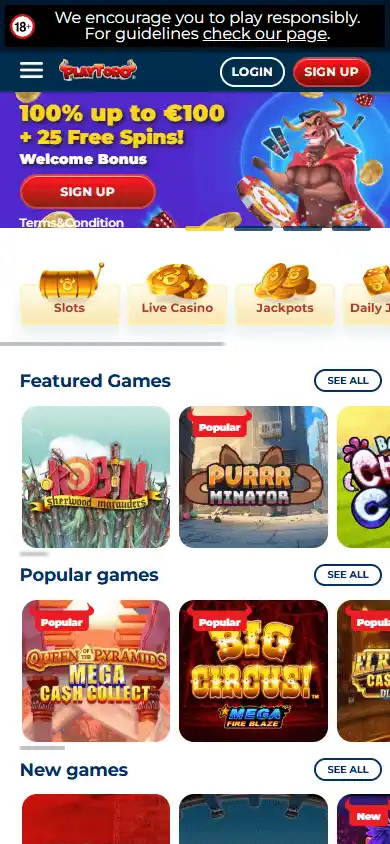 PlayToro Casino ES screenshot 5