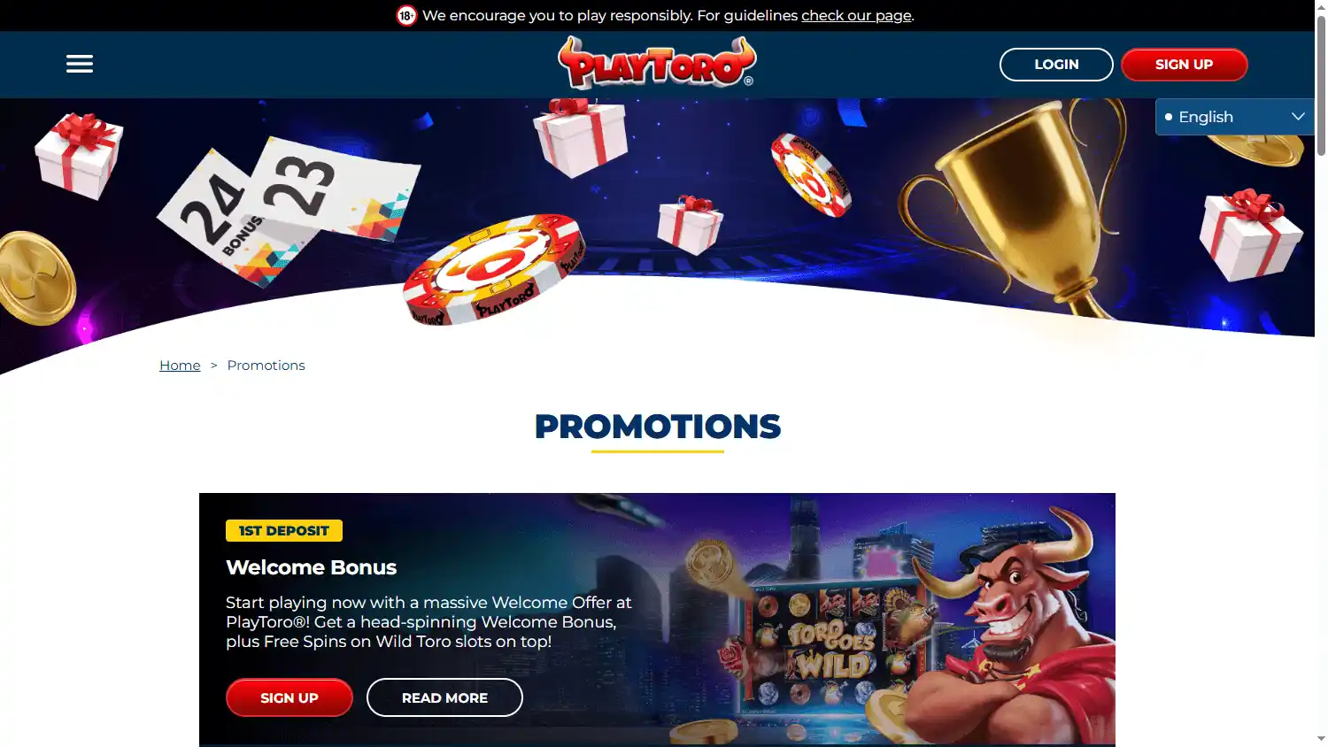 PlayToro Casino SE screenshot 4