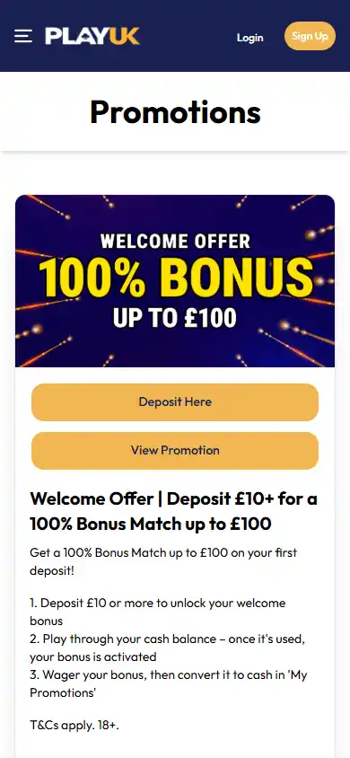 PlayUK Casino screenshot 7