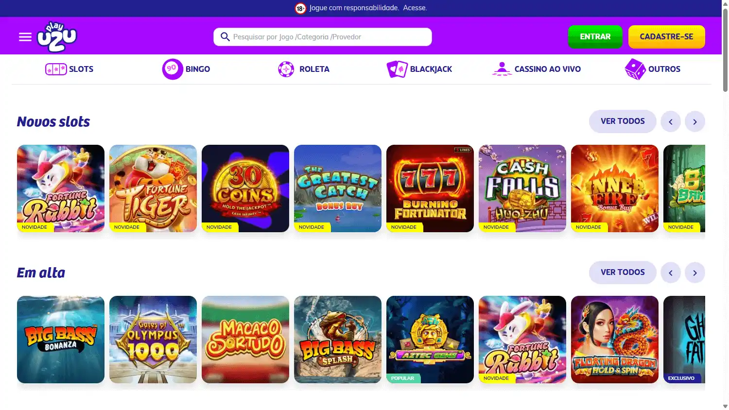 PlayUZU Casino screenshot 3