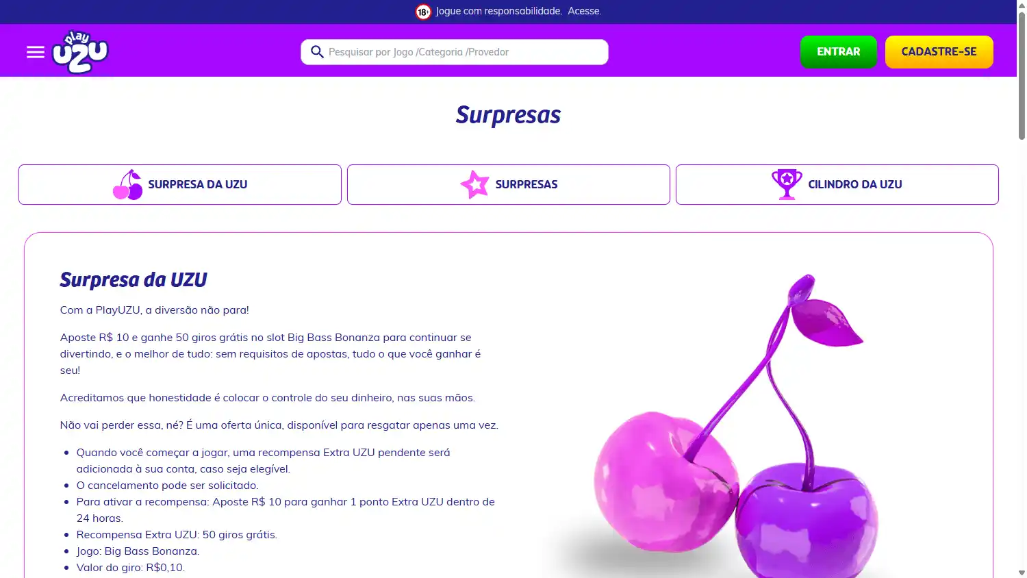 PlayUZU Casino screenshot 3