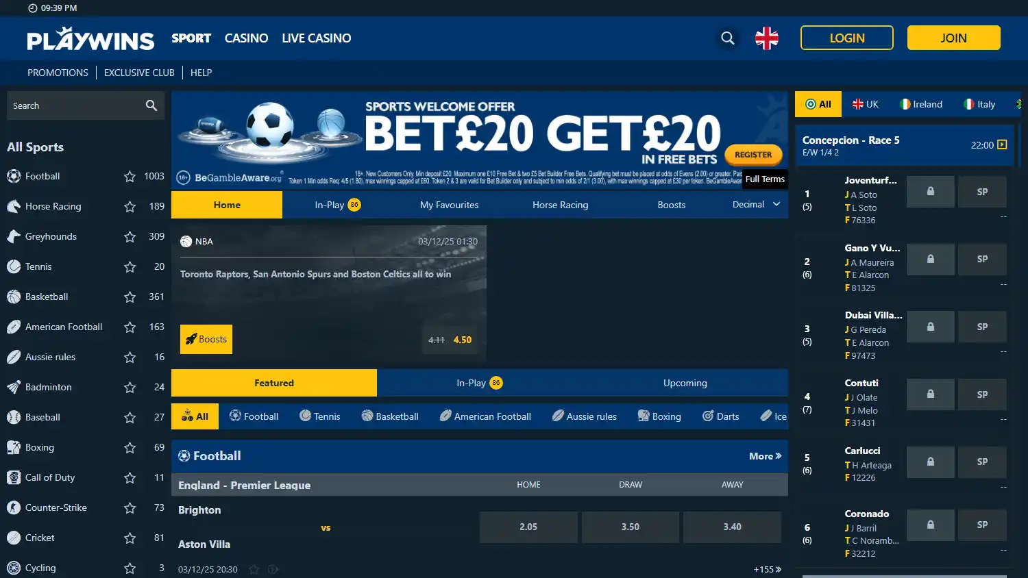 PlayWins Casino screenshot 1