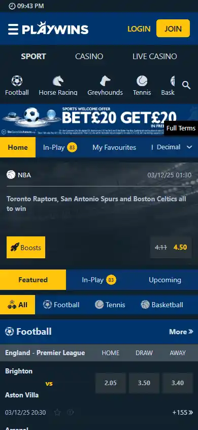 PlayWins Casino screenshot 3