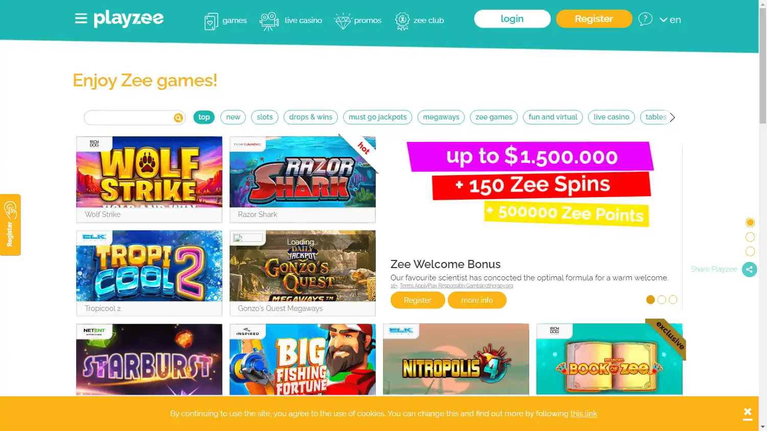 Playzee Casino screenshot 2