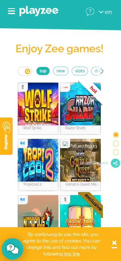 Playzee Casino screenshot 5