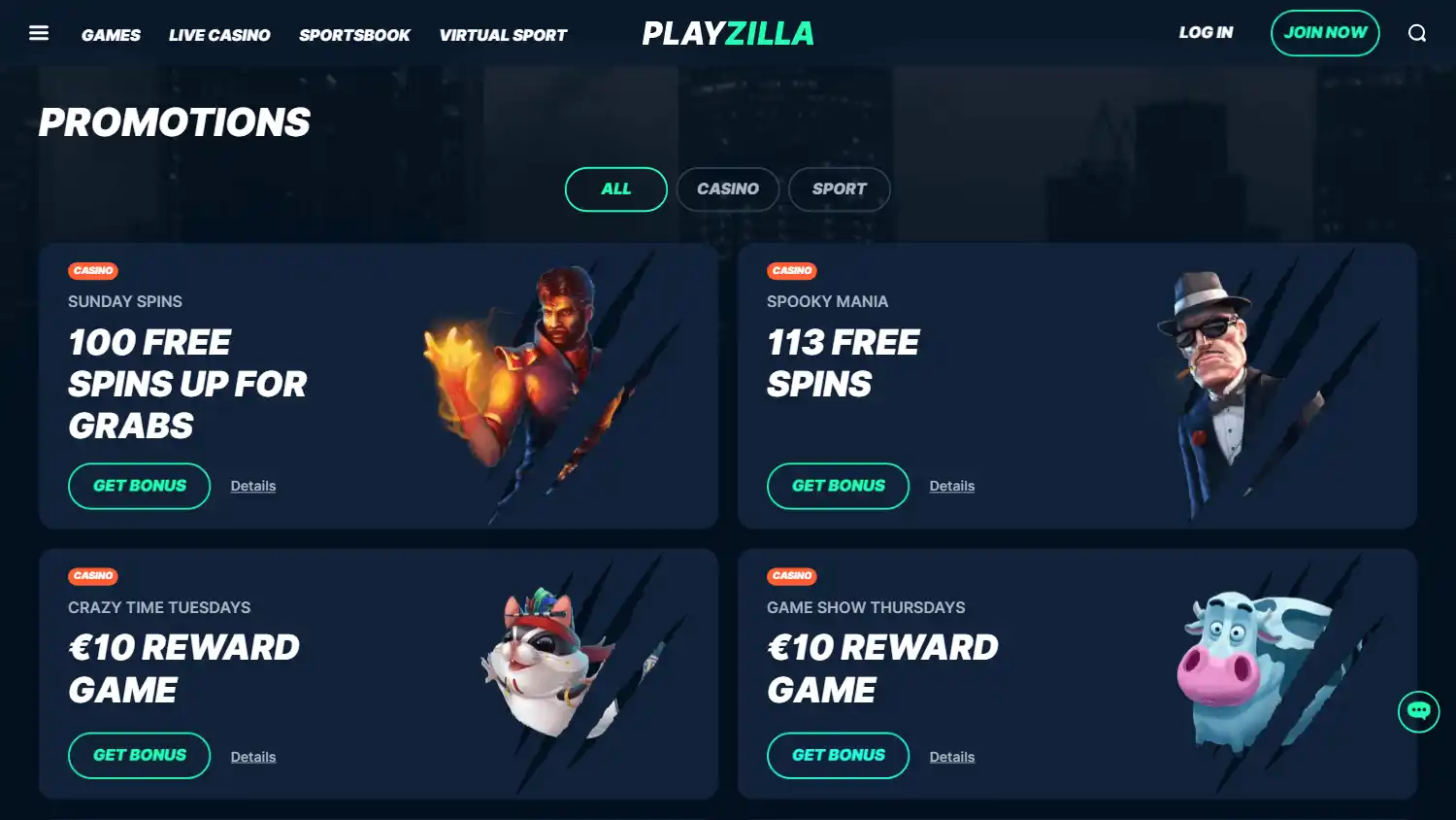Playzilla Casino screenshot 3