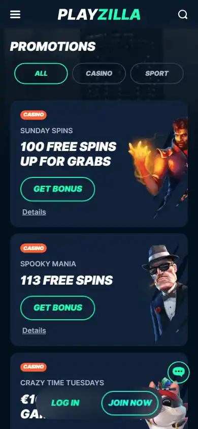 Playzilla Casino screenshot 6