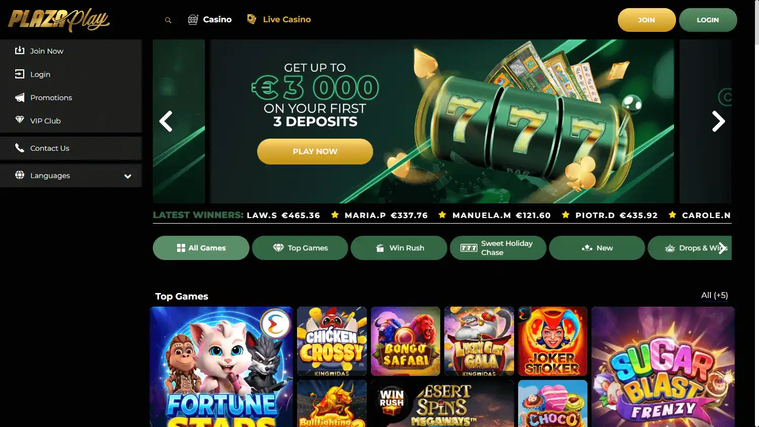 PlazaPlay Casino screenshot 1