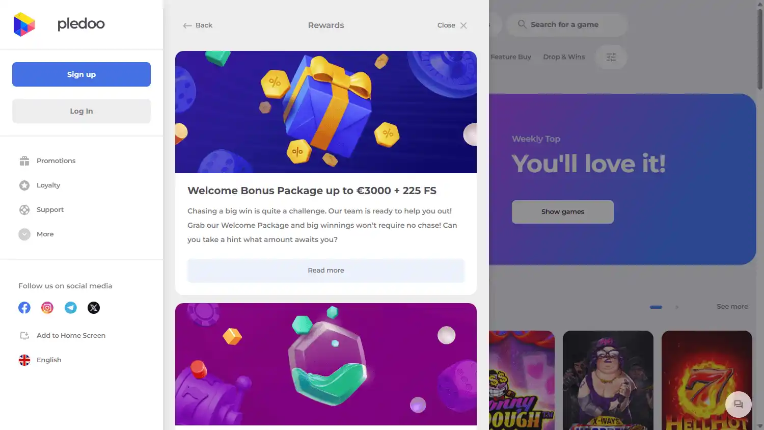 Pledoo Casino screenshot 3